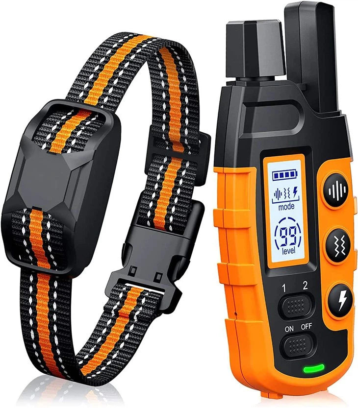 2025 AMZ Hot Dog Training Collar With Remote With Beep Vibration Shock Bark Control Device