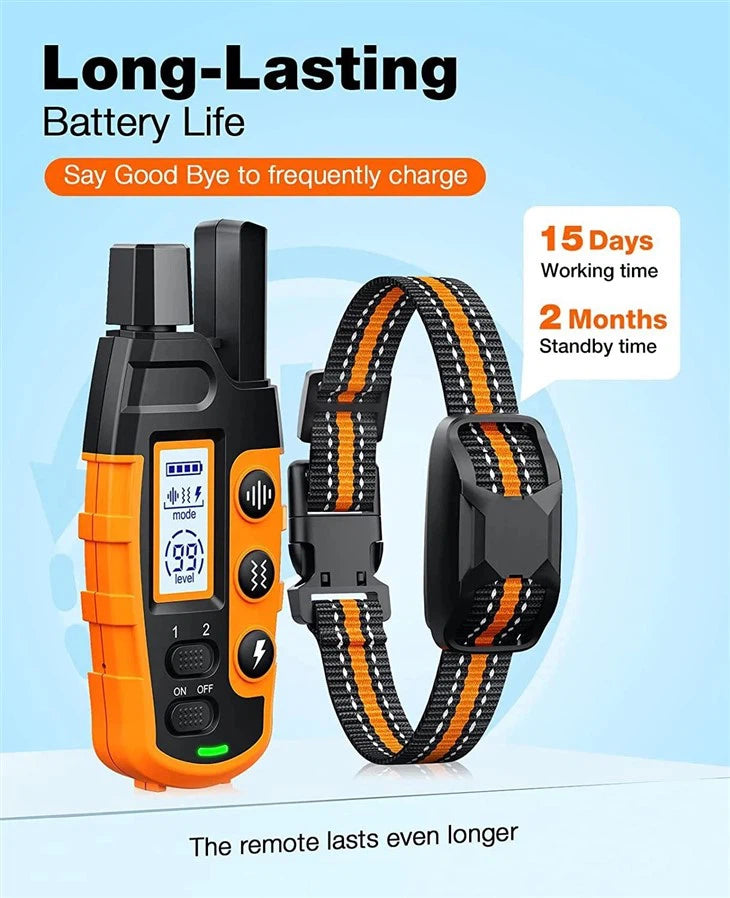 2025 AMZ Hot Dog Training Collar With Remote With Beep Vibration Shock Bark Control Device