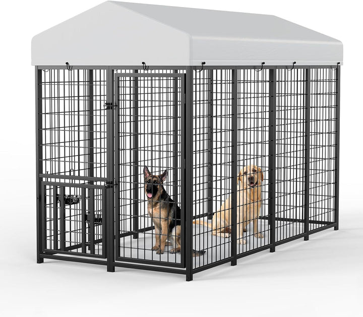 Large Dog Kennel Outdoor Pet Pens Dogs Run Enclosure Animal 8'L x 4'W x 5.6'H