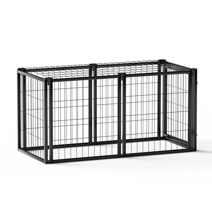 Dog Crate 47.2' Dog Kennel for Small Medium Dogs, Puppy Dog Playpen with Top, Pet Cage, Indoor, Black.47.2'L x 22'W x 24'H.