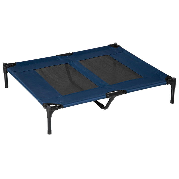 Hut 36' x 30' Elevated Cooling Summer Dog Cot Pet Bed With Mesh Ventilation - Blue