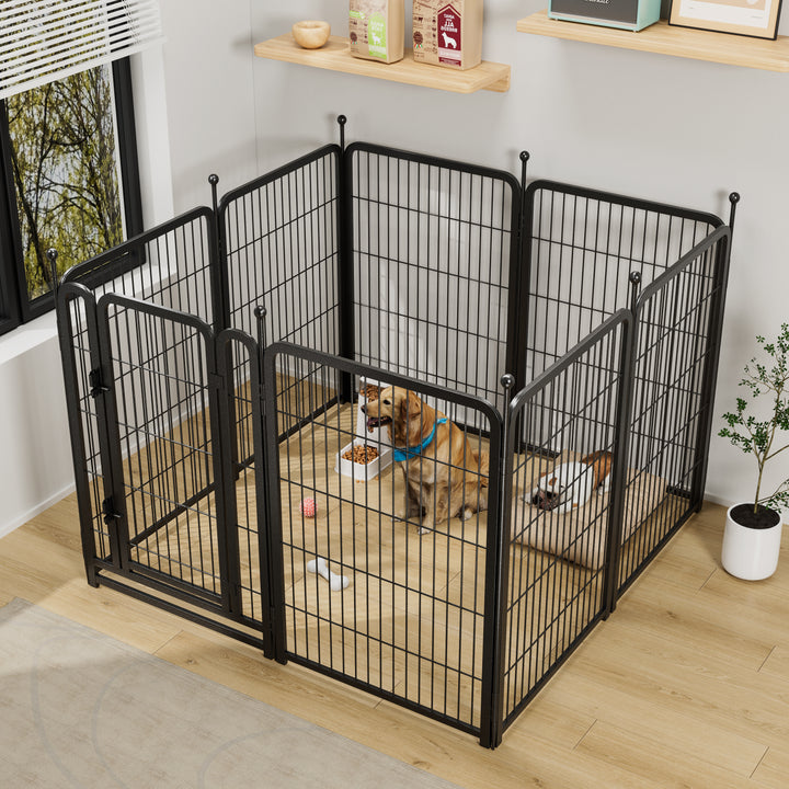 Dog Playpen 8 Panels 40' Height Heavy Duty Dog Fence Puppy Pen for Large Medium Small Dogs Indoor Outdoor Foldable Pet Exercise Pen