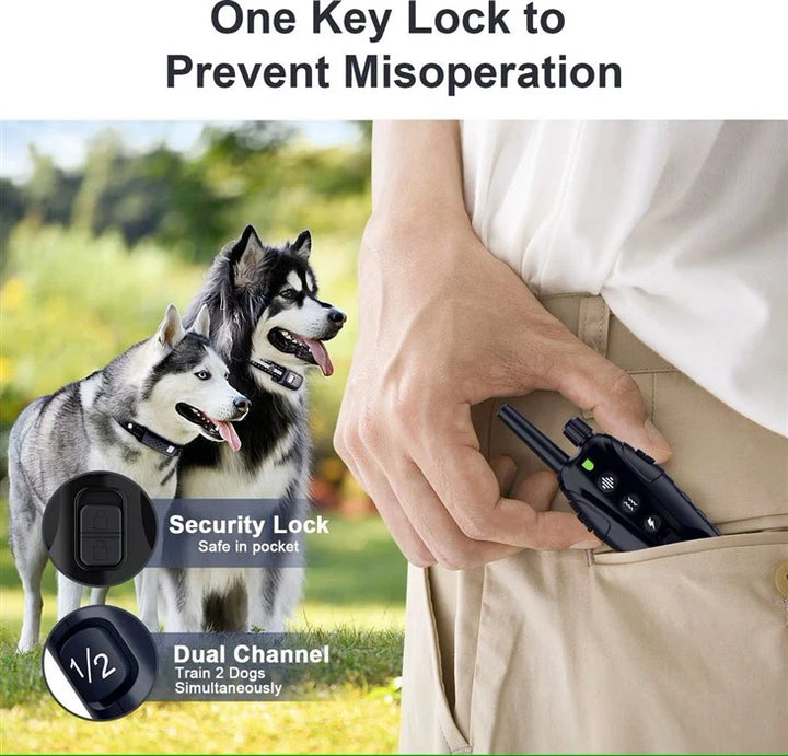 TK Hot Trend 4000FT Dog Training Collar With Remote Adjustable Beep Vibration IP67 Waterproof With Flashing Light For Night Walks